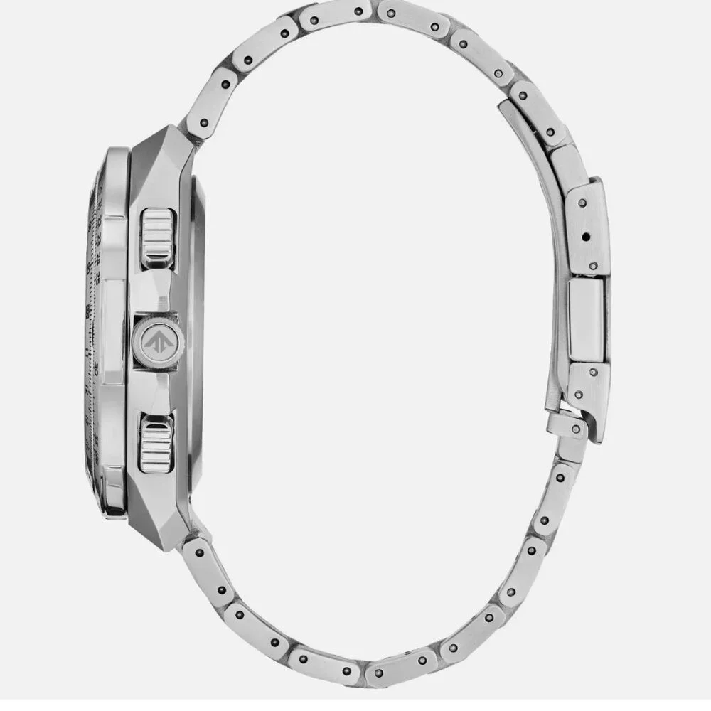 Citizen Men's Air Chronograph Calendar Eco-Drive Silver Watch 46 MM